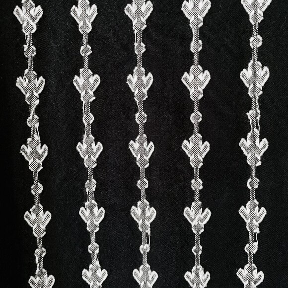 Lou & Grey Botanica Long Sleeved Boho Mini Shift Dress | Black / White | XS - Picture 8 of 10